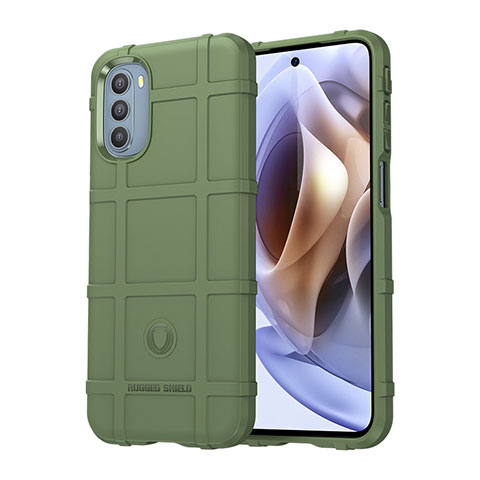 Custodia Silicone Ultra Sottile Morbida 360 Gradi Cover per Motorola Moto G31 Verde