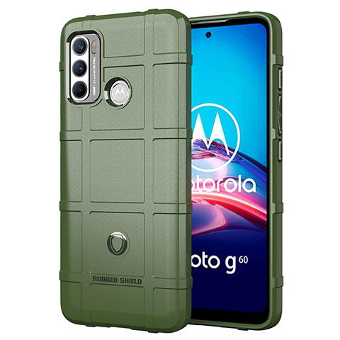 Custodia Silicone Ultra Sottile Morbida 360 Gradi Cover per Motorola Moto G40 Fusion Verde