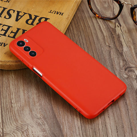 Custodia Silicone Ultra Sottile Morbida 360 Gradi Cover per Motorola Moto G42 Rosso