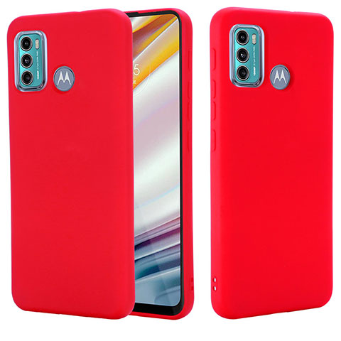 Custodia Silicone Ultra Sottile Morbida 360 Gradi Cover per Motorola Moto G60 Rosso