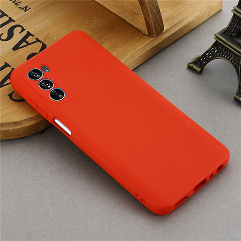 Custodia Silicone Ultra Sottile Morbida 360 Gradi Cover per Motorola Moto G62 5G Rosso