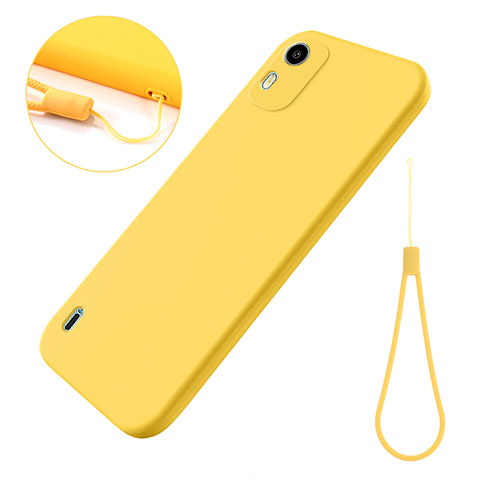 Custodia Silicone Ultra Sottile Morbida 360 Gradi Cover per Nokia C12 Giallo