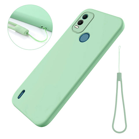 Custodia Silicone Ultra Sottile Morbida 360 Gradi Cover per Nokia C21 Plus Verde