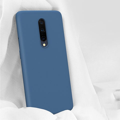 Custodia Silicone Ultra Sottile Morbida 360 Gradi Cover per OnePlus 7 Pro Blu