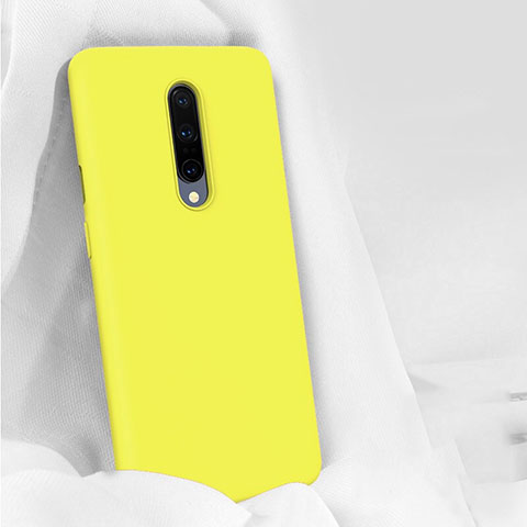 Custodia Silicone Ultra Sottile Morbida 360 Gradi Cover per OnePlus 7 Pro Giallo