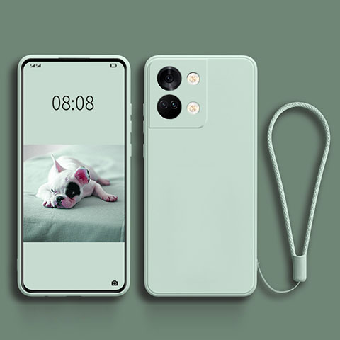 Custodia Silicone Ultra Sottile Morbida 360 Gradi Cover per OnePlus Ace 2V 5G Verde Pastello