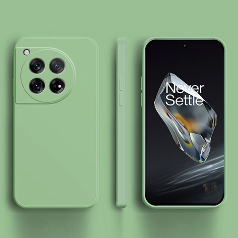 Custodia Silicone Ultra Sottile Morbida 360 Gradi Cover per OnePlus Ace 3 5G Verde Pastello