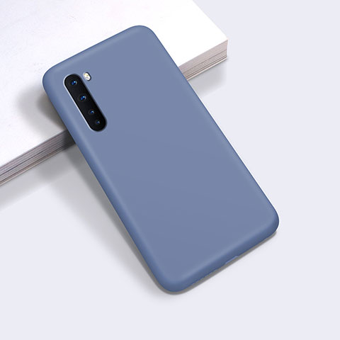 Custodia Silicone Ultra Sottile Morbida 360 Gradi Cover per OnePlus Nord Grigio Lavanda