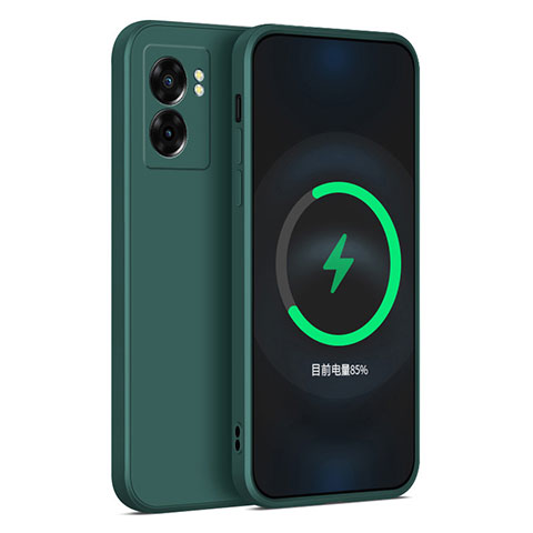 Custodia Silicone Ultra Sottile Morbida 360 Gradi Cover per OnePlus Nord N300 5G Verde Notte