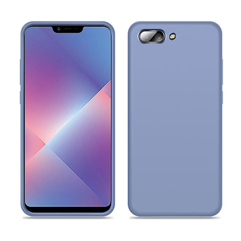 Custodia Silicone Ultra Sottile Morbida 360 Gradi Cover per Oppo A12e Grigio Lavanda