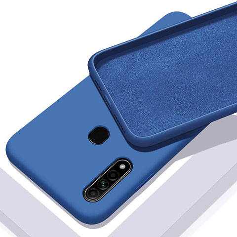 Custodia Silicone Ultra Sottile Morbida 360 Gradi Cover per Oppo A31 Blu