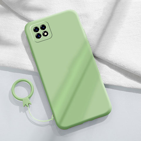 Custodia Silicone Ultra Sottile Morbida 360 Gradi Cover per Oppo A53 5G Verde Pastello