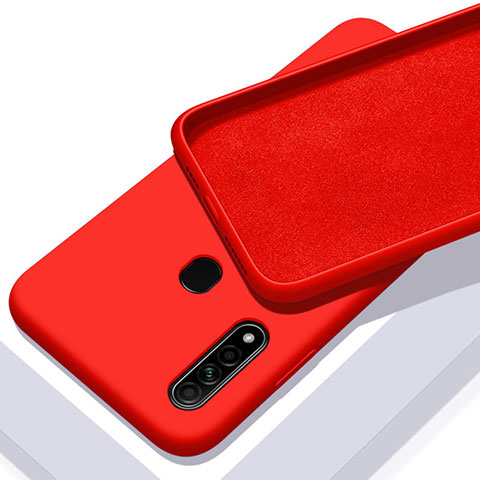 Custodia Silicone Ultra Sottile Morbida 360 Gradi Cover per Oppo A8 Rosso