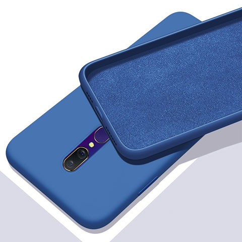 Custodia Silicone Ultra Sottile Morbida 360 Gradi Cover per Oppo A9 Blu