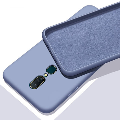 Custodia Silicone Ultra Sottile Morbida 360 Gradi Cover per Oppo A9 Grigio
