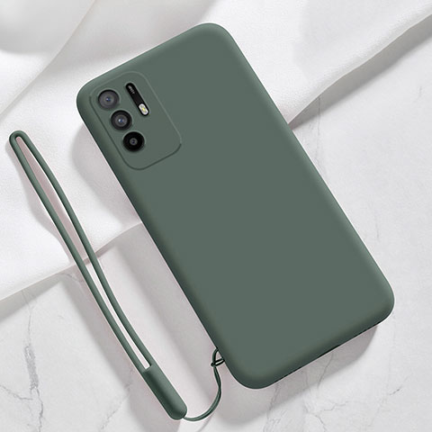 Custodia Silicone Ultra Sottile Morbida 360 Gradi Cover per Oppo A94 5G Verde Notte