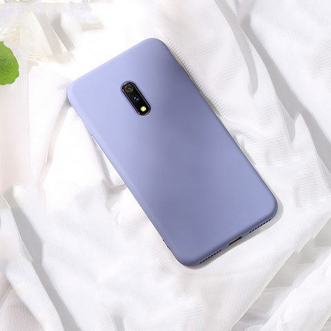 Custodia Silicone Ultra Sottile Morbida 360 Gradi Cover per Oppo Realme X Viola