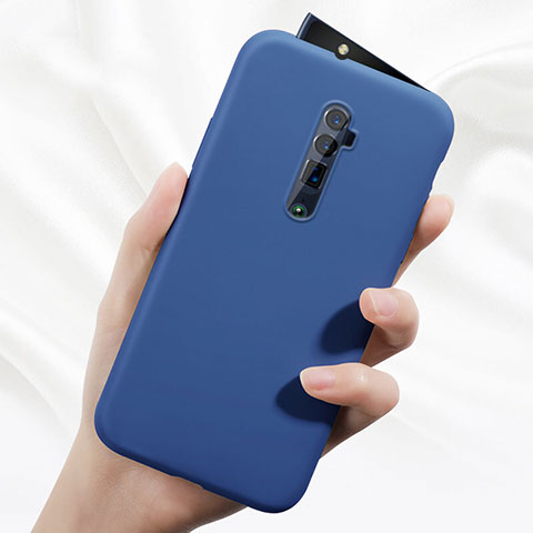 Custodia Silicone Ultra Sottile Morbida 360 Gradi Cover per Oppo Reno 10X Zoom Blu