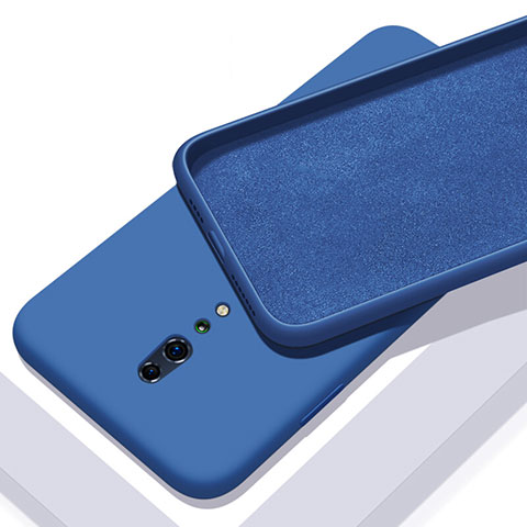 Custodia Silicone Ultra Sottile Morbida 360 Gradi Cover per Oppo Reno Z Blu