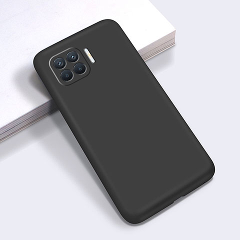 Custodia Silicone Ultra Sottile Morbida 360 Gradi Cover per Oppo Reno4 F Nero