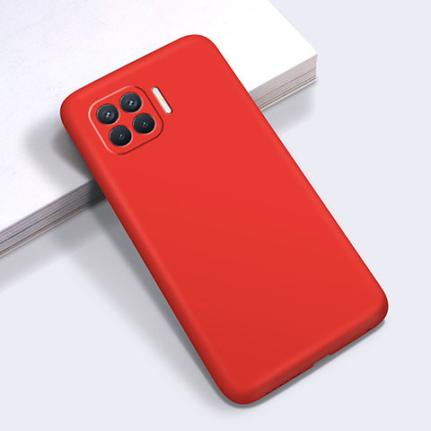 Custodia Silicone Ultra Sottile Morbida 360 Gradi Cover per Oppo Reno4 F Rosso