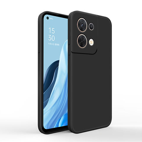 Custodia Silicone Ultra Sottile Morbida 360 Gradi Cover per Oppo Reno9 Pro 5G Nero