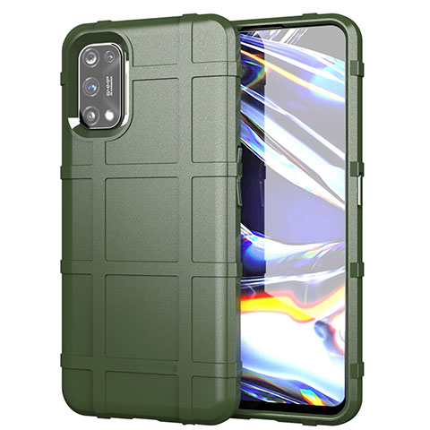 Custodia Silicone Ultra Sottile Morbida 360 Gradi Cover per Realme 7 Pro Verde Militare