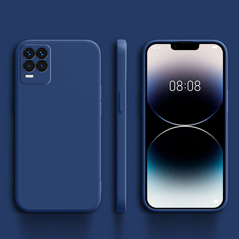 Custodia Silicone Ultra Sottile Morbida 360 Gradi Cover per Realme 8 Pro Blu