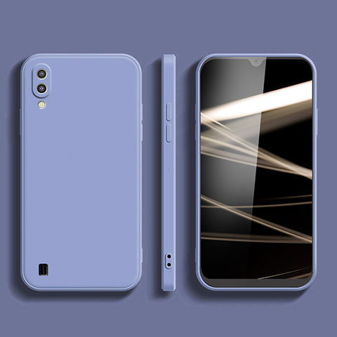 Custodia Silicone Ultra Sottile Morbida 360 Gradi Cover per Samsung Galaxy A01 SM-A015 Grigio Lavanda