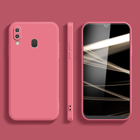 Custodia Silicone Ultra Sottile Morbida 360 Gradi Cover per Samsung Galaxy A20e Rosa Caldo