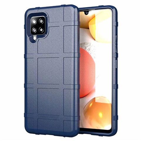 Custodia Silicone Ultra Sottile Morbida 360 Gradi Cover per Samsung Galaxy A42 5G Blu