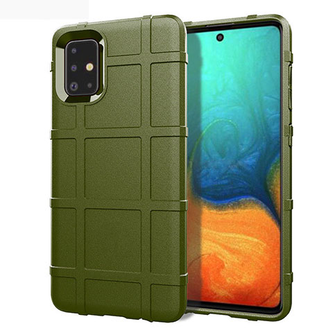 Custodia Silicone Ultra Sottile Morbida 360 Gradi Cover per Samsung Galaxy A71 5G Verde