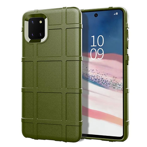 Custodia Silicone Ultra Sottile Morbida 360 Gradi Cover per Samsung Galaxy A81 Verde