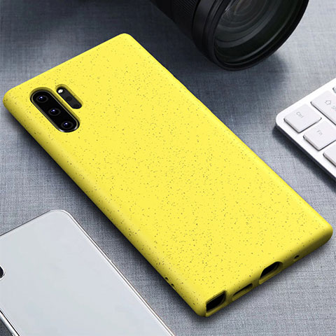 Custodia Silicone Ultra Sottile Morbida 360 Gradi Cover per Samsung Galaxy Note 10 Plus Giallo