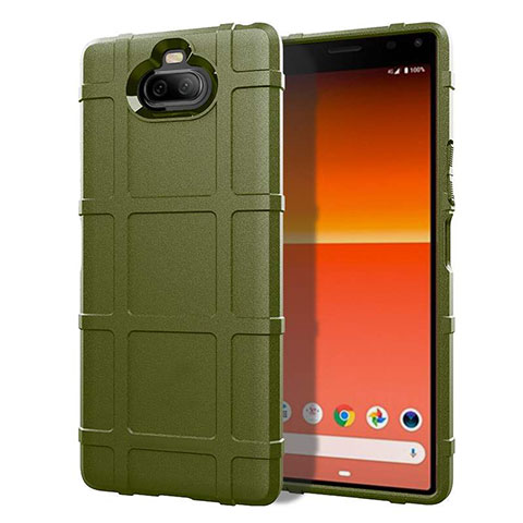 Custodia Silicone Ultra Sottile Morbida 360 Gradi Cover per Sony Xperia 8 Verde Militare