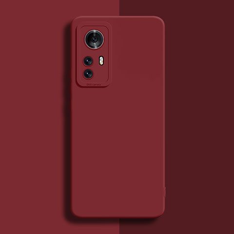 Custodia Silicone Ultra Sottile Morbida 360 Gradi Cover per Xiaomi Mi 12S 5G Rosso Rosa