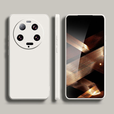 Custodia Silicone Ultra Sottile Morbida 360 Gradi Cover per Xiaomi Mi 13 Ultra 5G Bianco