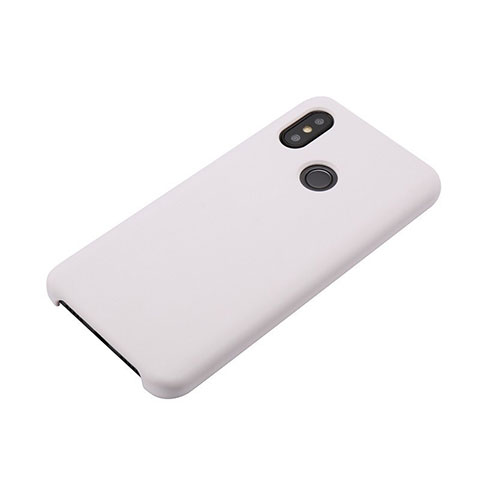 Custodia Silicone Ultra Sottile Morbida 360 Gradi Cover per Xiaomi Mi 8 Bianco