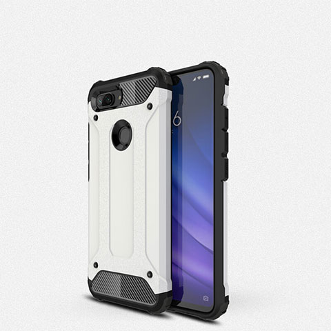 Custodia Silicone Ultra Sottile Morbida 360 Gradi Cover per Xiaomi Mi 8 Lite Bianco