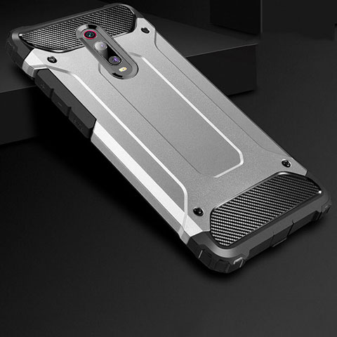 Custodia Silicone Ultra Sottile Morbida 360 Gradi Cover per Xiaomi Redmi K20 Pro Argento