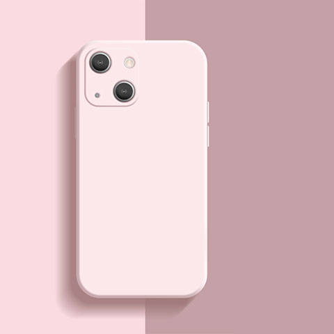Custodia Silicone Ultra Sottile Morbida 360 Gradi Cover S01 per Apple iPhone 13 Mini Rosa