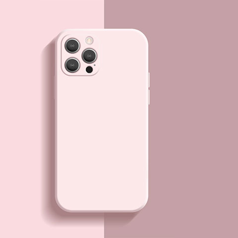 Custodia Silicone Ultra Sottile Morbida 360 Gradi Cover S01 per Apple iPhone 13 Pro Rosa