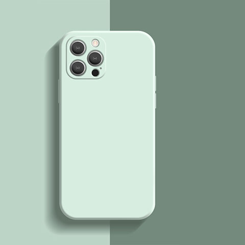 Custodia Silicone Ultra Sottile Morbida 360 Gradi Cover S01 per Apple iPhone 13 Pro Verde Pastello