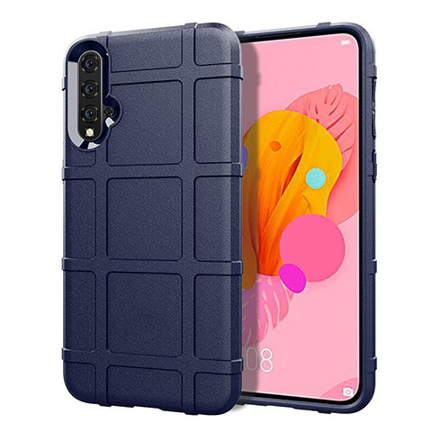 Custodia Silicone Ultra Sottile Morbida 360 Gradi Cover S01 per Huawei Nova 5 Pro Blu