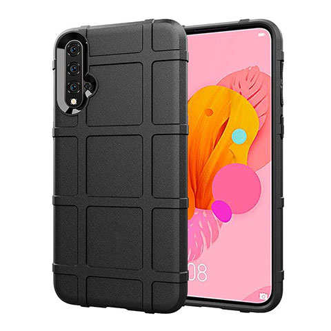 Custodia Silicone Ultra Sottile Morbida 360 Gradi Cover S01 per Huawei Nova 5 Pro Nero