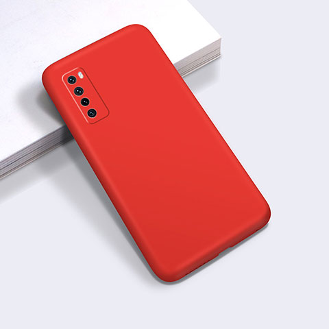 Custodia Silicone Ultra Sottile Morbida 360 Gradi Cover S01 per Huawei Nova 7 5G Rosso