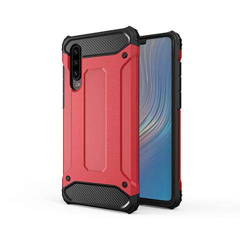 Custodia Silicone Ultra Sottile Morbida 360 Gradi Cover S01 per Huawei P30 Rosso