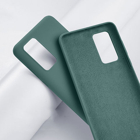 Custodia Silicone Ultra Sottile Morbida 360 Gradi Cover S01 per Huawei P40 Pro+ Plus Verde
