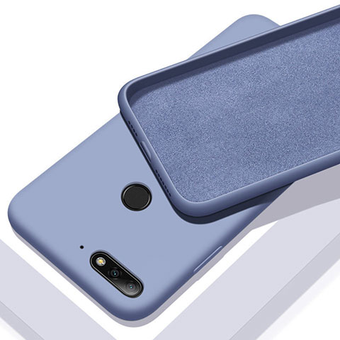 Custodia Silicone Ultra Sottile Morbida 360 Gradi Cover S01 per Huawei Y6 (2018) Blu