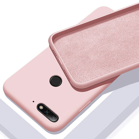 Custodia Silicone Ultra Sottile Morbida 360 Gradi Cover S01 per Huawei Y6 (2018) Oro Rosa